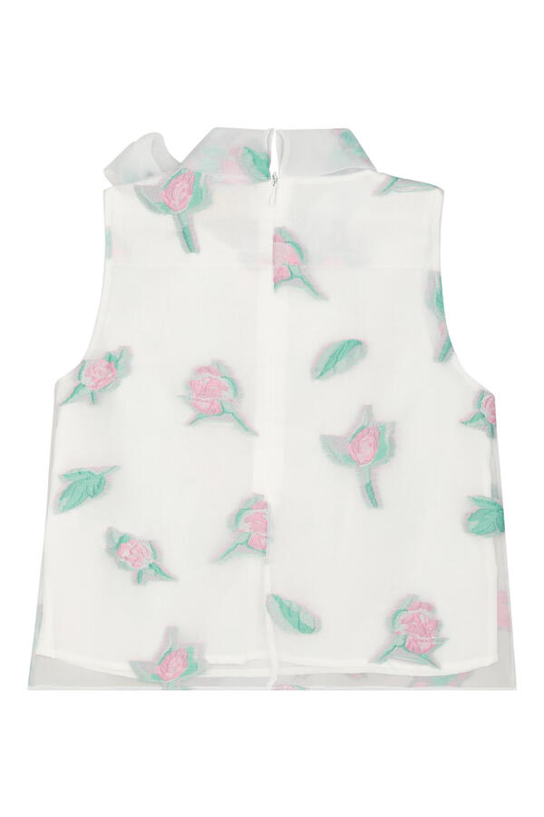 Kids Floral Pussy-Bow Blouse
