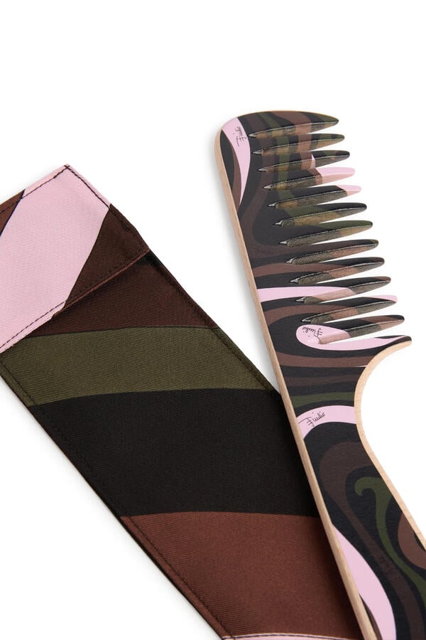 Marmo Print Comb with Silk Pouch