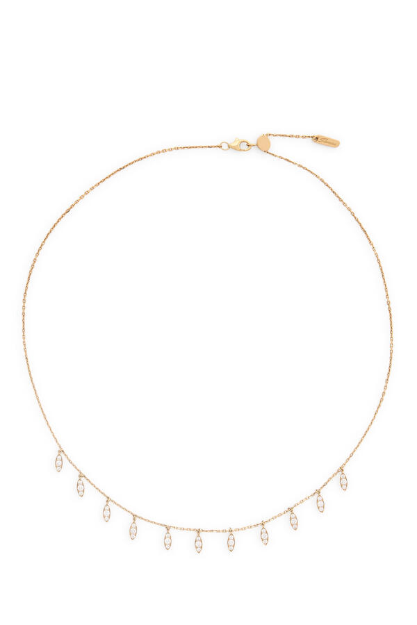 Barq Marquise Dangling Necklace, 18k Yellow Gold & Diamonds