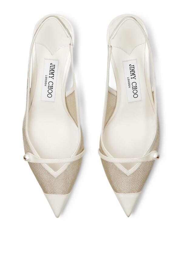 Amita 45 Mesh Slingback Pumps