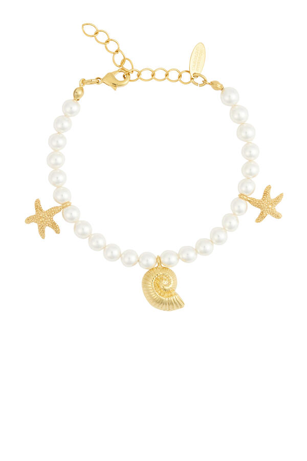 Ismara Pearl Bracelet, 18K Gold-Plated Brass & Pearls