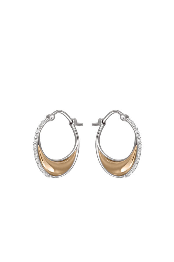 Bloop Moon Size 3 Earrings, 18k Yellow Gold & Diamonds