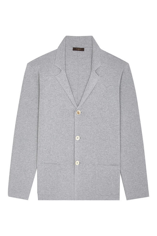 Slim Fit Mélange Effect Cotton Jacket
