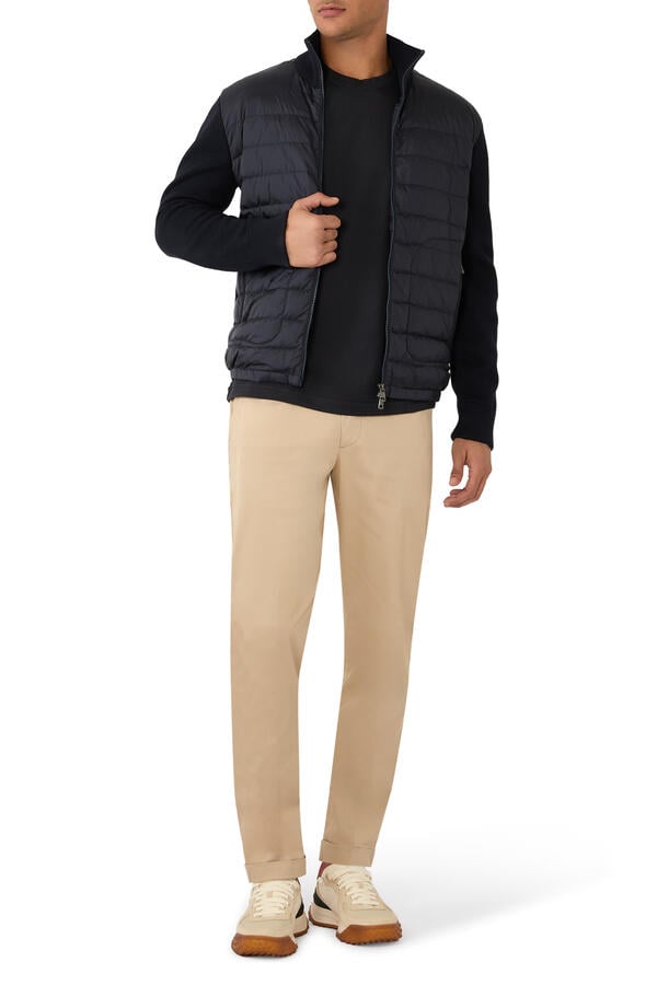 Padded Zip-Up Cardigan