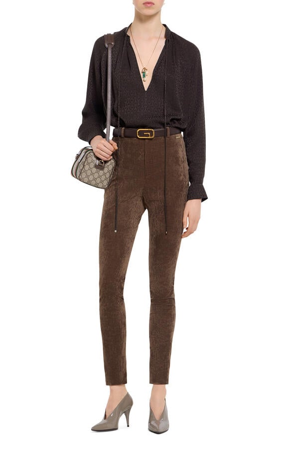 Horsebit Silk Jacquard Shirt