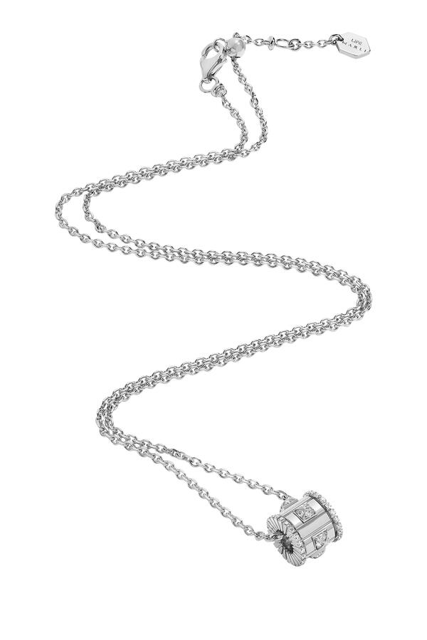 LIFE Full Diamond Spinning Pendant Necklace, 18k White Gold & Diamonds