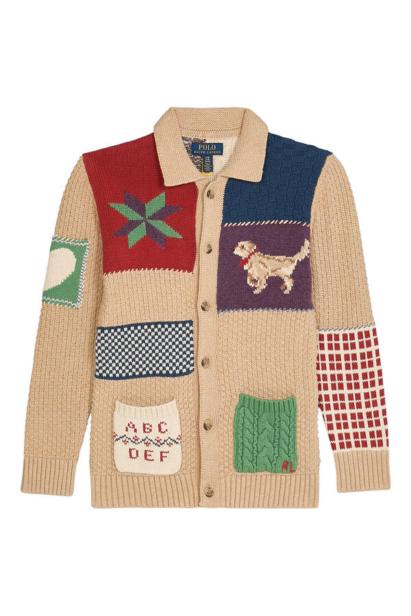 Kids Patchwork Cotton Cardigan