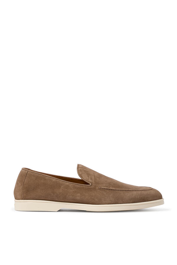 Topstitching Suede Loafers