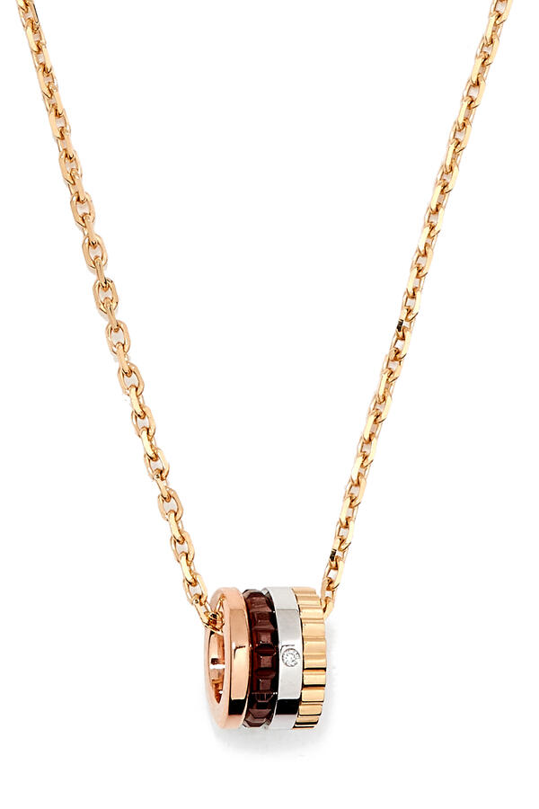 Quatre Classique Pendant, 18K Mix Gold & Diamonds