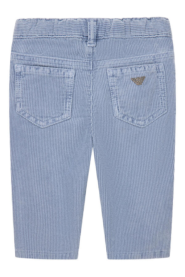 Kids  Five-Pocket Cotton Corduroy Pants with Logo 