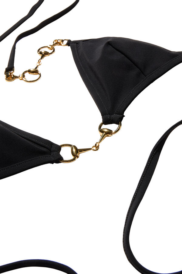 Horsebit Chain Detail Bikini Set