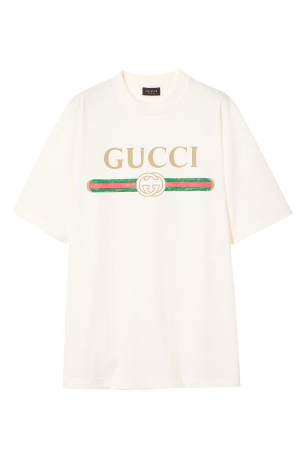  Logo Cotton Jersey and Silk T-Shirt 