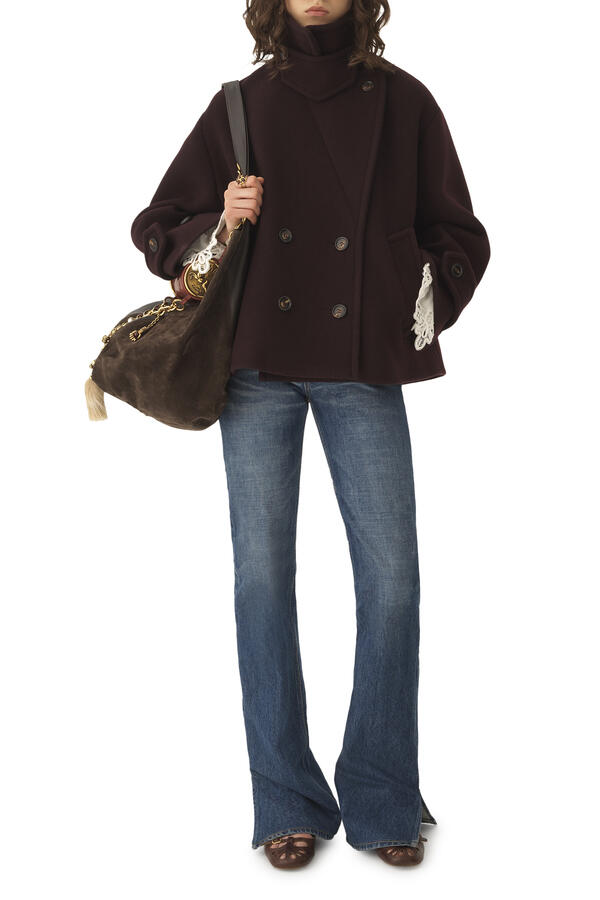 Oversized Short Wool Coat