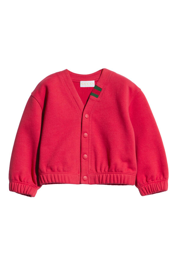 Kids Felted Cotton Jersey Cardigan