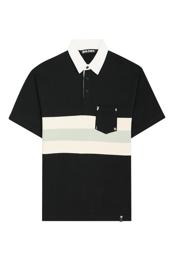 Palm Type Stripe Loose Polo