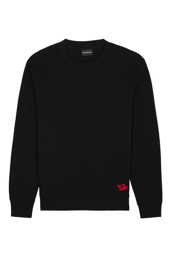 Heart Eagle Logo Sweatshirt in Double Jersey