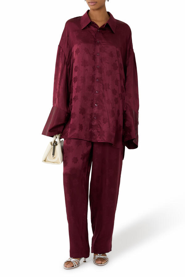 Silk Tapered Pants