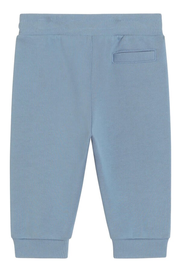 Kids Fleece Trousers with Leopard Print and DG Patch 