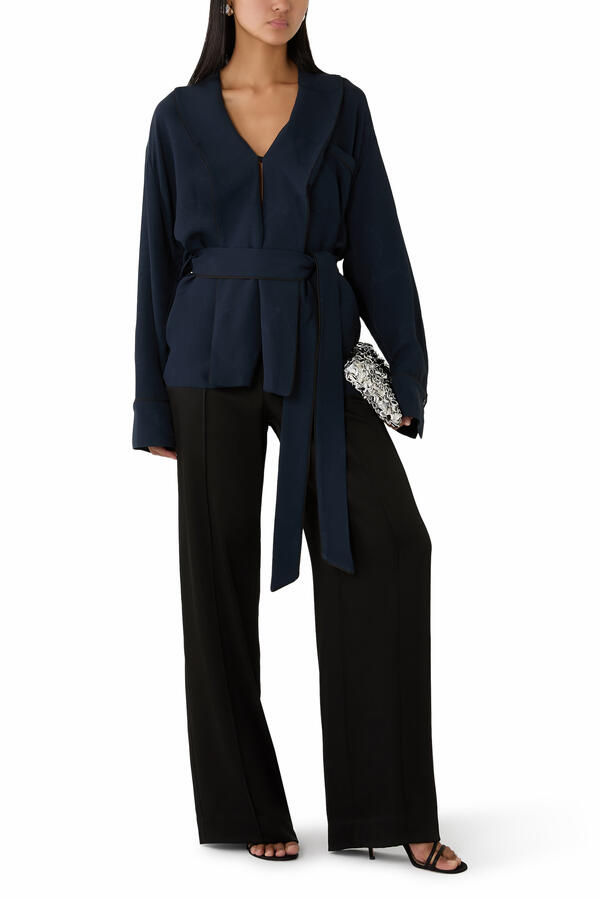 Pajama Wrap Blouse