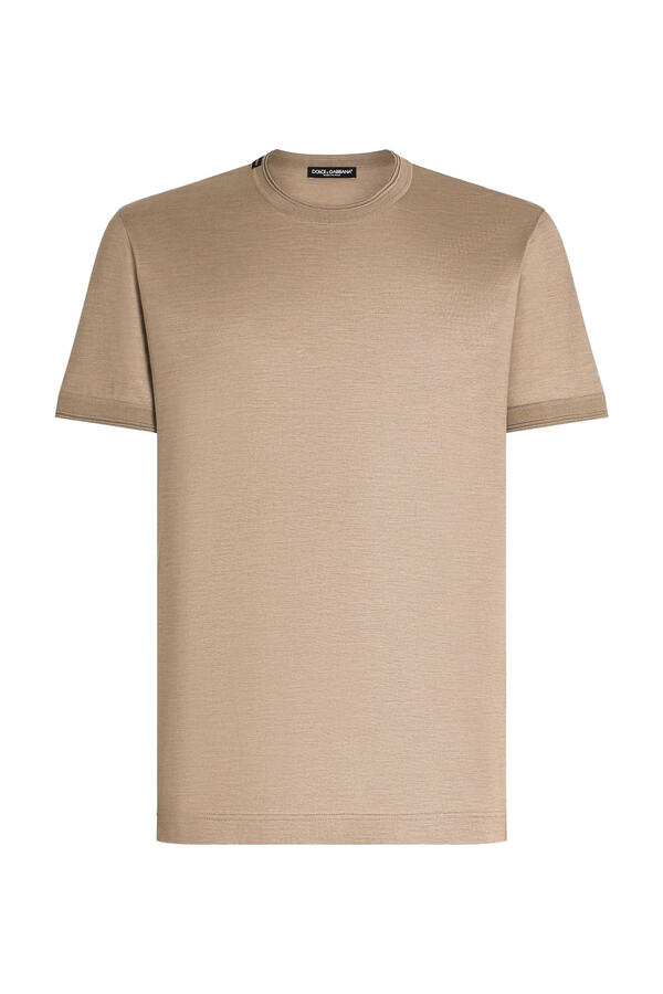 Short-Sleeved Silk T-Shirt