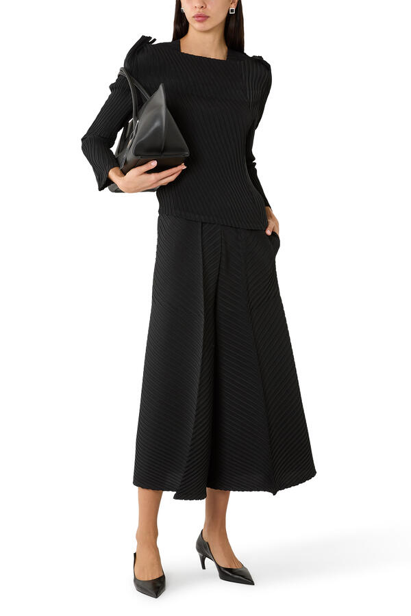 Tubular Pleats Pants