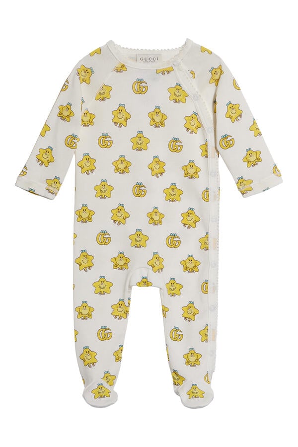 Kids Allover Star and GG Print Sleepsuit
