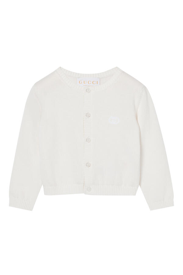 Kids Interlocking G Embroidery Cardigan