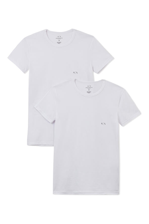 Logo Print Crew Neck T-Shirt, Pack of 2