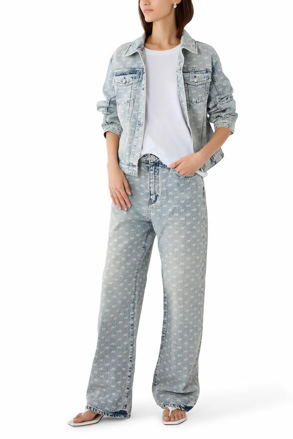 Allover Print Five-Pocket Pants