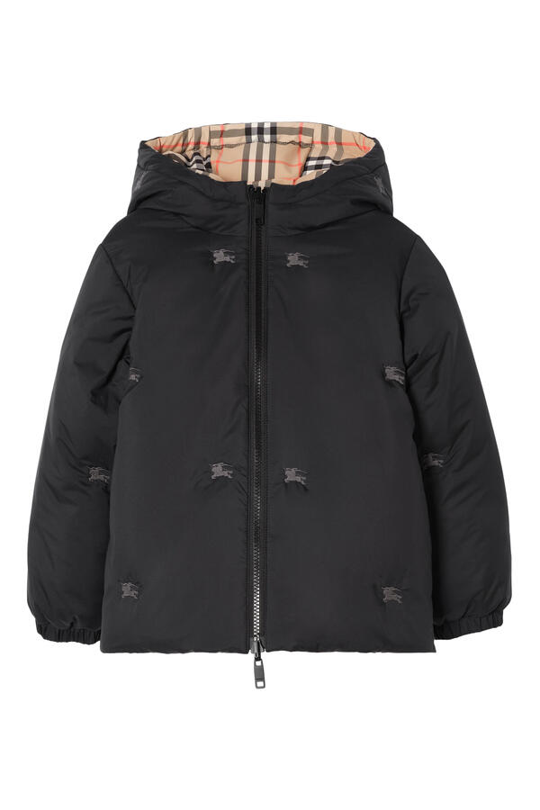 Kids Reversible Check Puffer Jacket