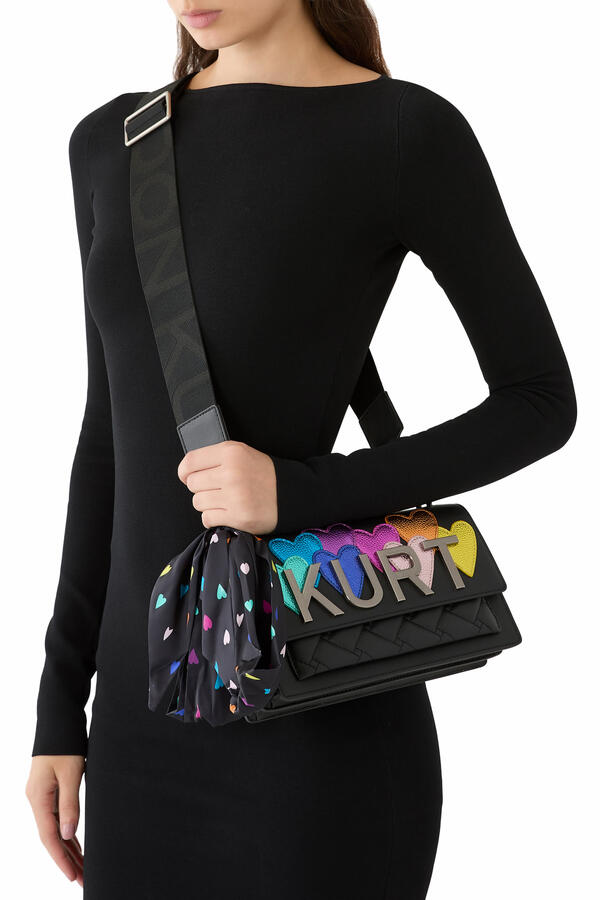 Heart Motif Logo-Plaque Crossbody Bag