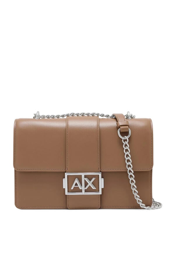 Metal AX Logo Shoulder Bag 