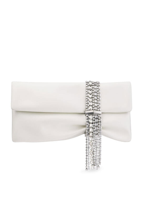 Zandra Satin Crystal Clutch
