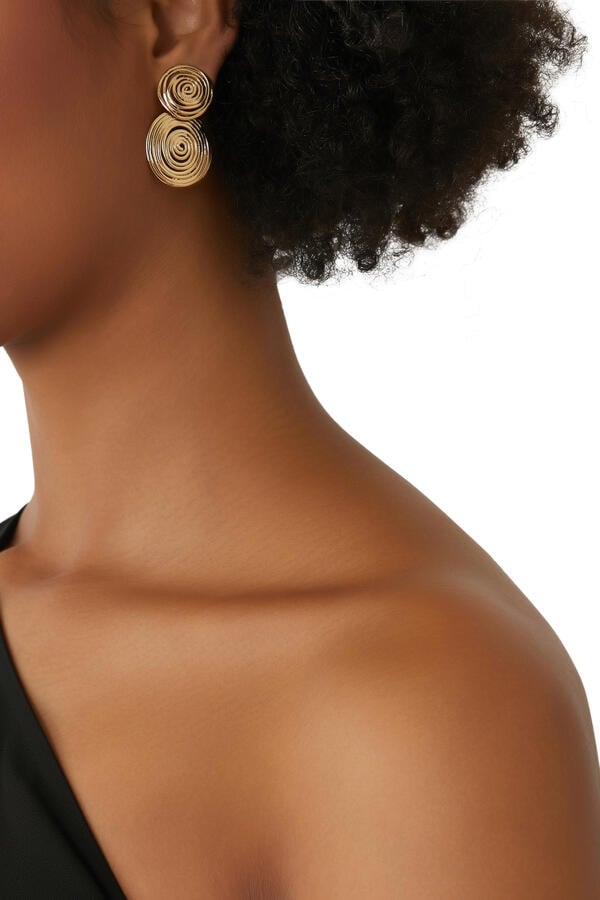 Wave Earrings Small, 24k Gold-Plated Brass