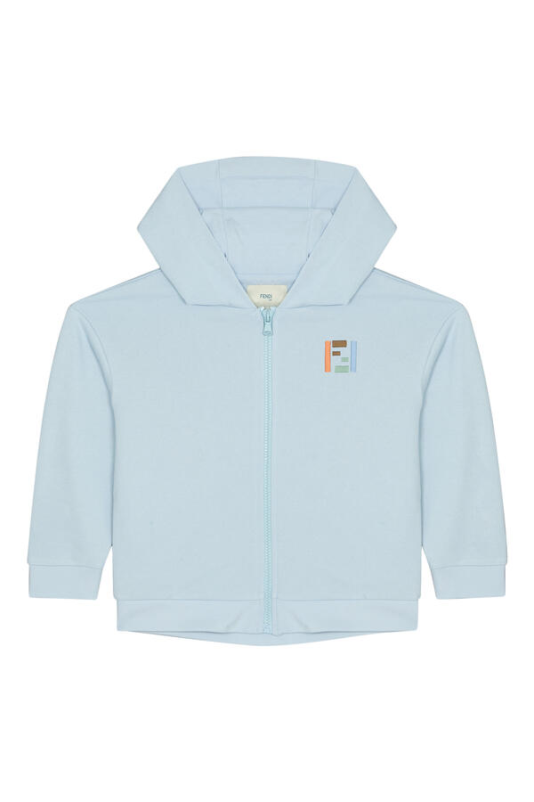 Kids Logo Cotton Zip-Up Sweatshirt