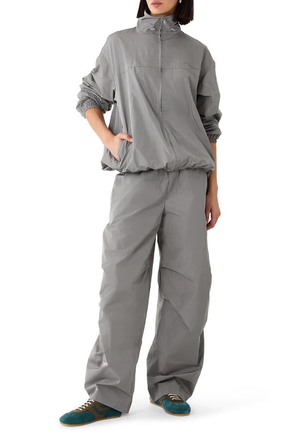 Boxer Waist Mid-Rise Track Pant