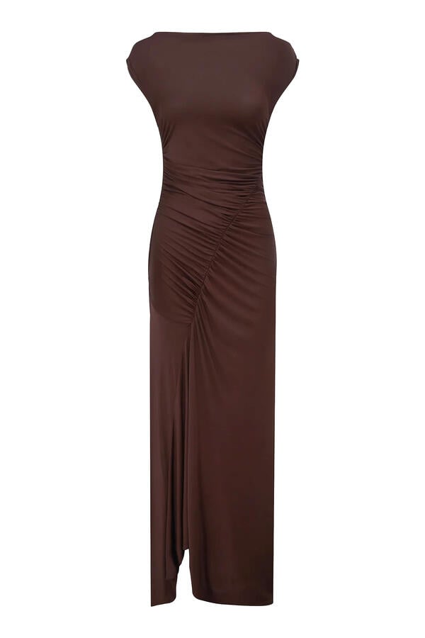 Mira Gathered Maxi Dress 