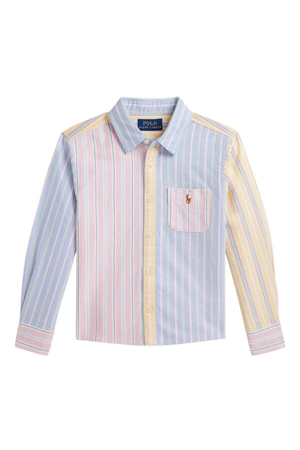 Kids Striped Cotton Oxford Boxy Fun Shirt