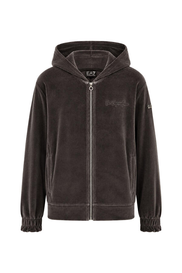 Athletic Velour Full Zip Hoodie