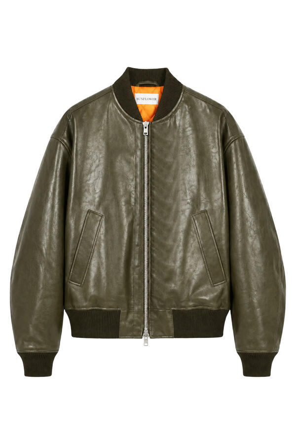Leather Bomber Jacket