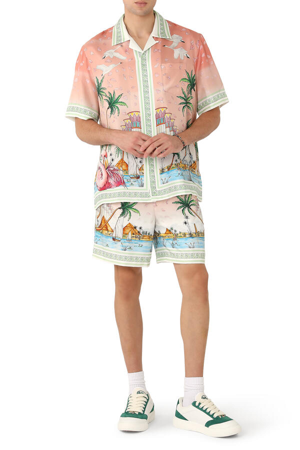 Hotel Emblem Silk Shorts