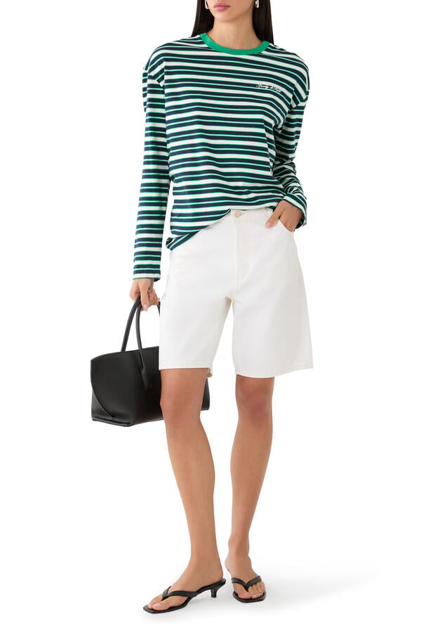 Signature Logo Easy Longsleeve Striped T-Shirt 