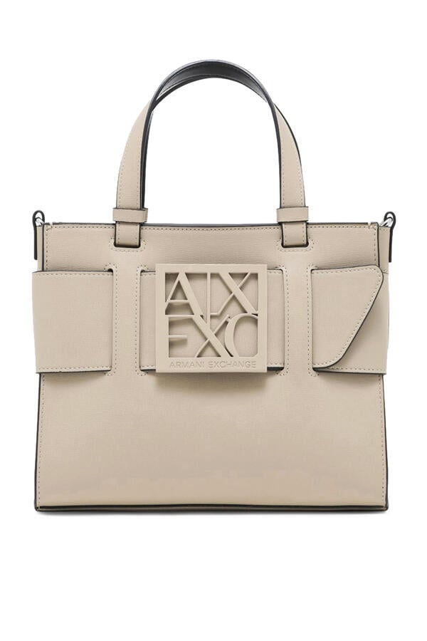  AX Plaque Medium Tote Bag 