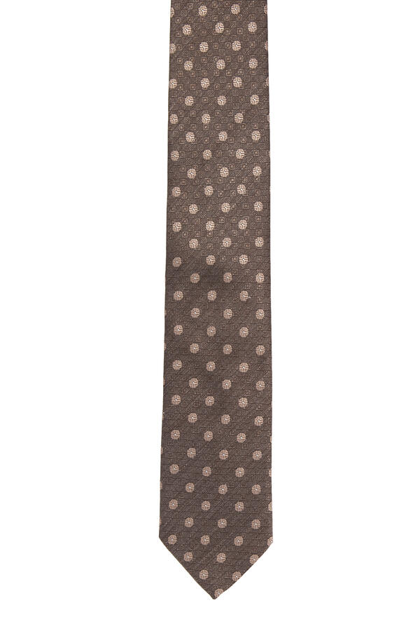 Floral Woven Shantung Silk Tie