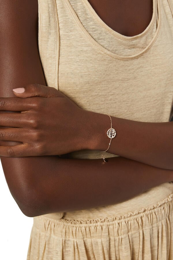 Avenues Luxe Chain Bracelet, 18k Rose Gold with Diamonds
