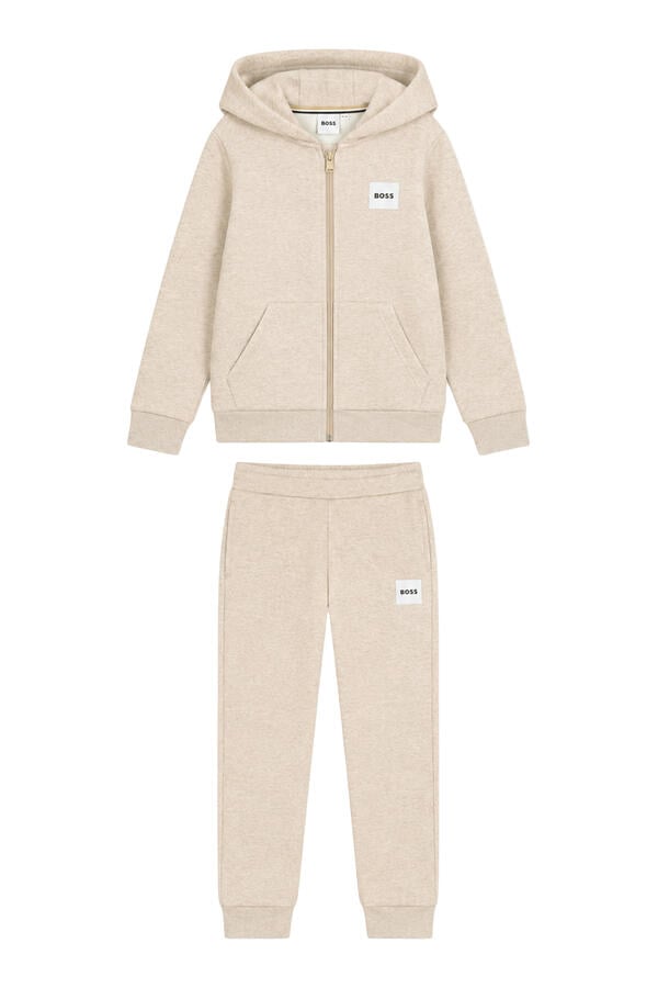 Kids Logo-Patch Hooded Tracksuit