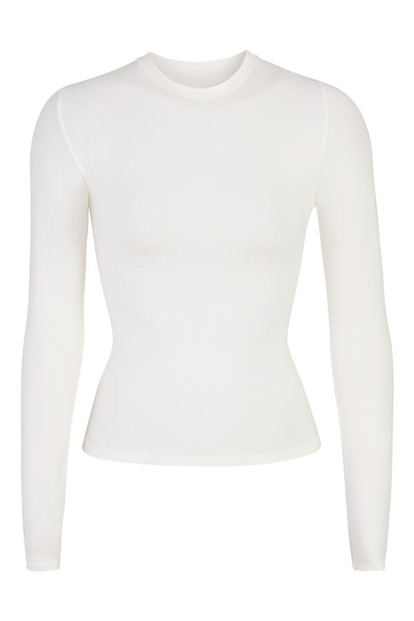  Cotton Jersey Long Sleeve T-Shirt