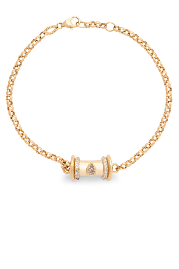 Warrior Princess Diamond Drop Bracelet, 18K Yellow Gold & Diamonds