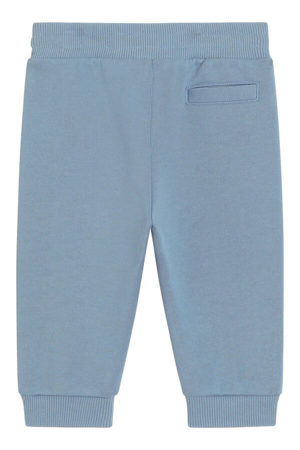 Kids Fleece Trousers with Leopard Print and DG Patch 