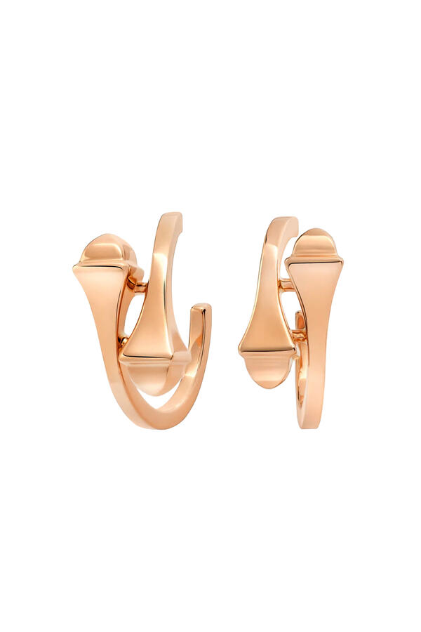 Cleo Full Open Hoop Earrings, 18K Rose Gold